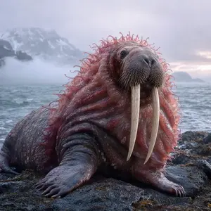 Sea anemone + Walrus